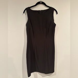 Black AB Studio cocktail midi dress